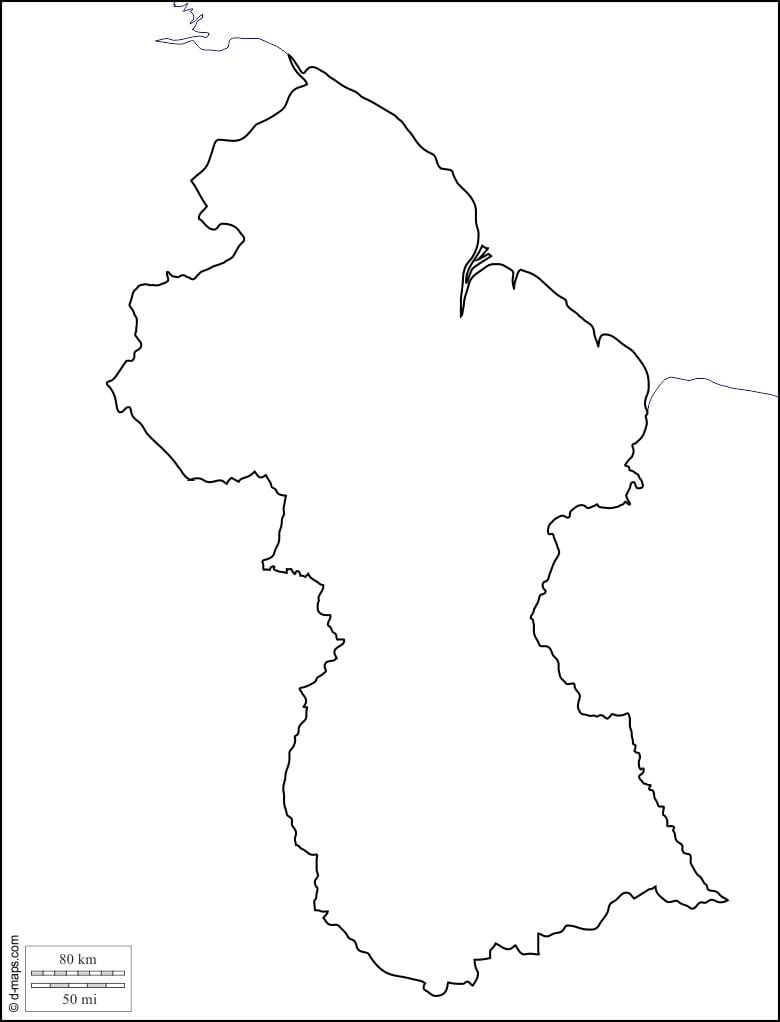 դատարկ քարտեզ Гайаны