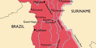 Քարտեզ Гайаны